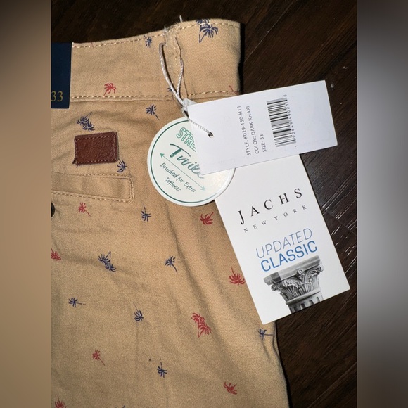 NWT! Jachs Dark Khaki Stretch Chino Shorts - Picture 11 of 11